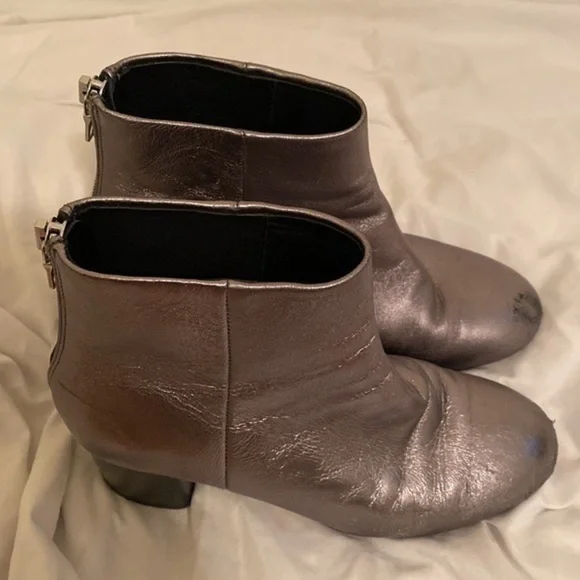 rag and bone Leather Silver Booties (Made in Italy) - Picture 11 of 13